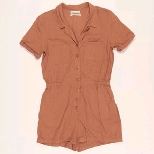 URBAN OUT FITTERS SHORT SLEEVE LINEN ROMPER